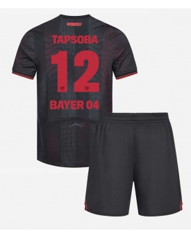 Billige Fotballdrakt Bayer Leverkusen Edmond Tapsoba #12 Replika Hjemmedraktsett Barn 2025-26 Kortermet (med bukser)